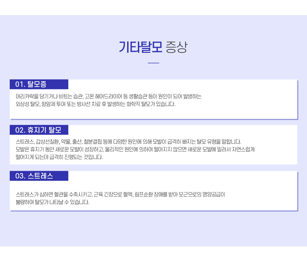 기타탈모의 원인